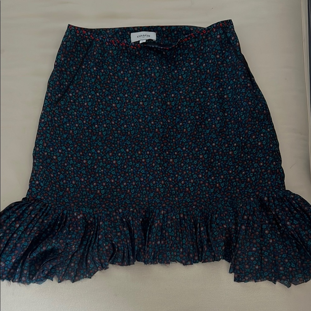 Chicwish Dark Floral Mini Skirt with Ruffle Hem, Brand New
